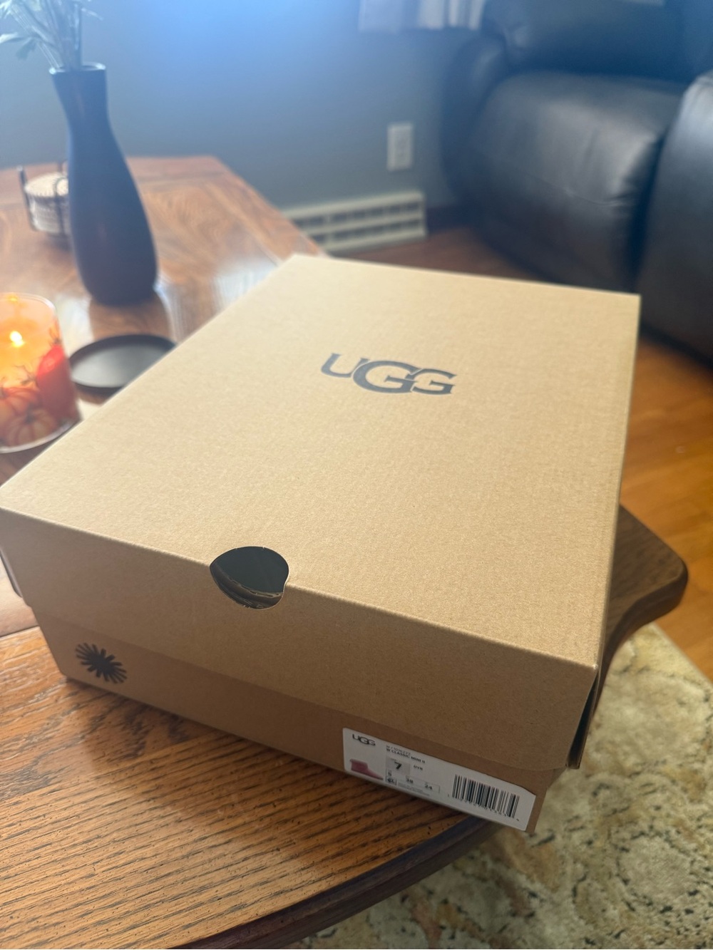 UGG Kraft Brown Shoe Box with Black Logo